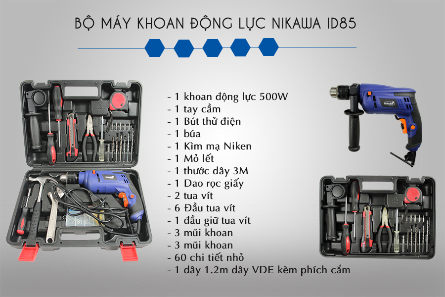 Máy khoan động lực Nikawa NK-ID85